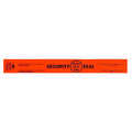 Red security seal sticker with black text reading "SECURITY SEAL. Place Over Cap."