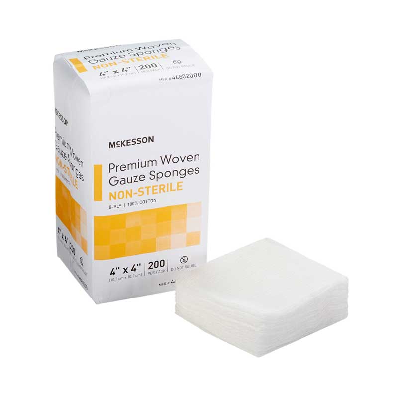 70204480 - McKesson Gauze Sponge 4"x4" 8-Ply N/S  #44802000 (200/pk)