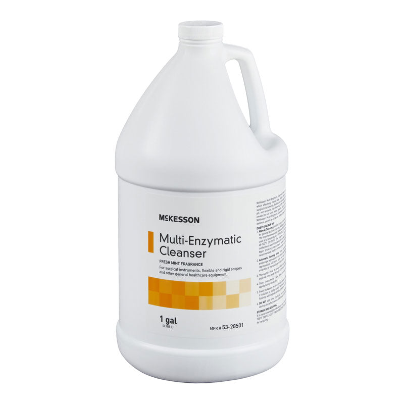 70208501 - McKesson Multi-Enzymatic Instrument Detergent Liquid 1gal Jug Fresh Mint Scent #53-28501 (1/ea)
