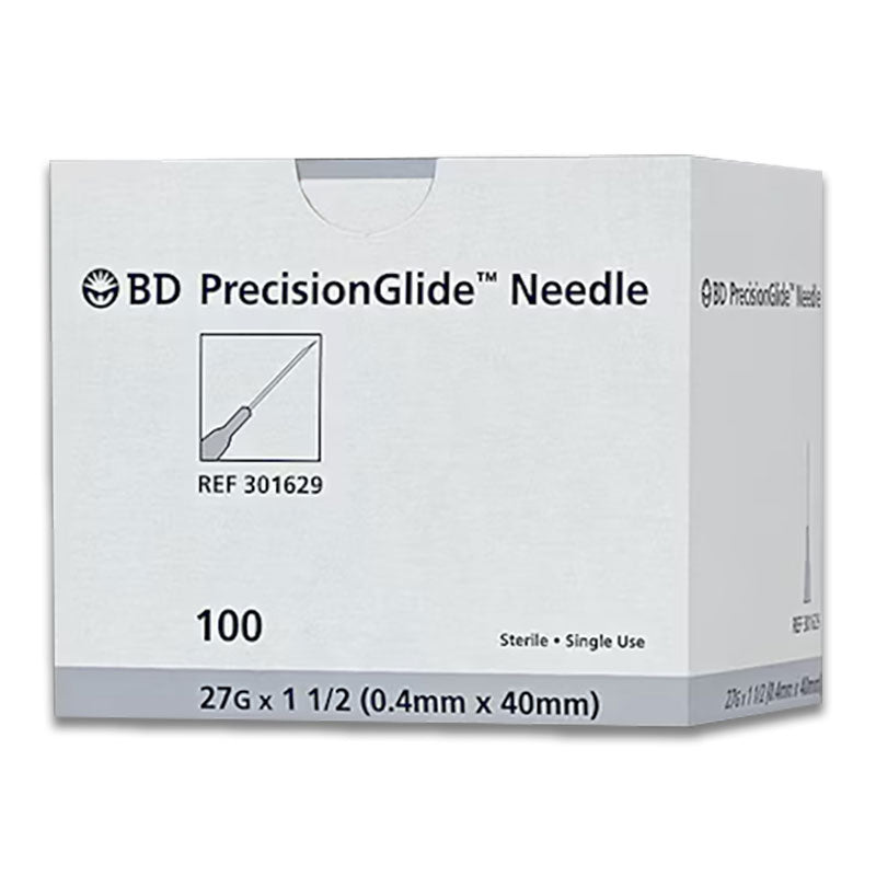 72571629 - Becton Dickinson (BD) PrecisionGlide™ Hypodermic Needle, 27G, 1-1/2", Thin Wall, Non-Safety #301629 (100/bx)