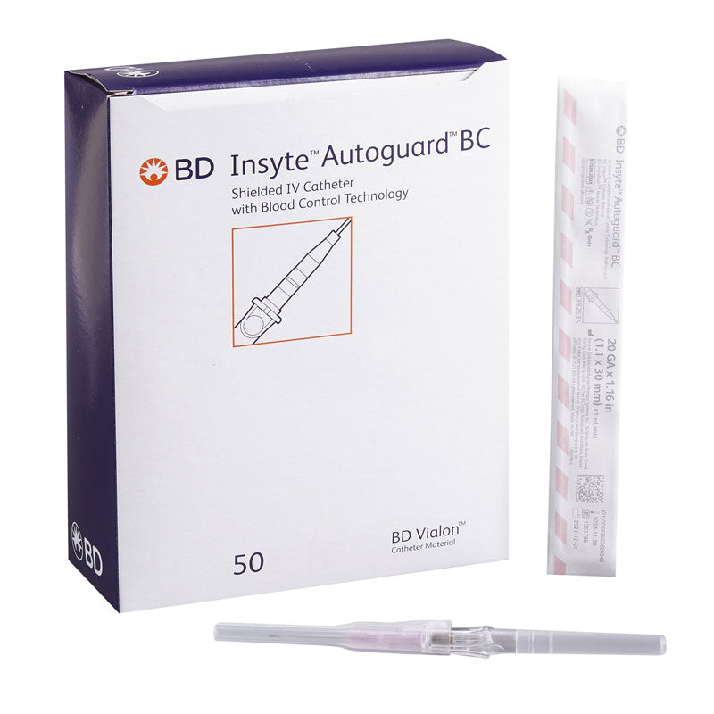 72572534 - BD Peripheral IV Catheter BC 20G 1.16" Vialon, Blood Control, Push Button Safety #382534 (50/bx)