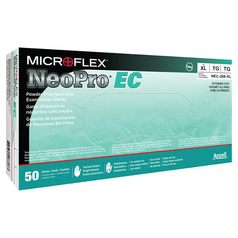 78210290 - Microflex Medical NeoPro Exam Glove, Neoprene, N/S, Extended Cuff, Chemo-Tested, X-Large #NEC-288-XL (50/bx)