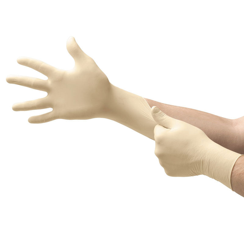 78210300 - Microflex Diamond Grip™ Latex Exam Gloves, Standard Cuff, White, Textured, N/S, Large #MF-300-L (100/bx)