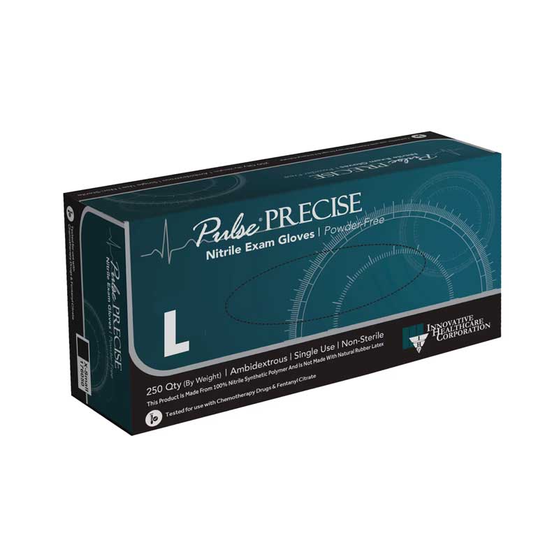 A9005004 - IHC Pulse® PRECISE™ Nitrile Exam Gloves Non-Sterile Chemo & Fentanyl Tested L #176300 (250/bx)