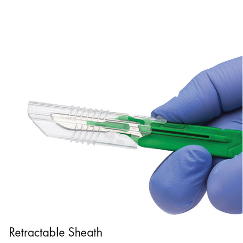 70129114 - MYCO REDI-CUT® #15 Retractable Sheath Scalpel W/ Technocut Premium Blade #RCRSS15 (10/bx)